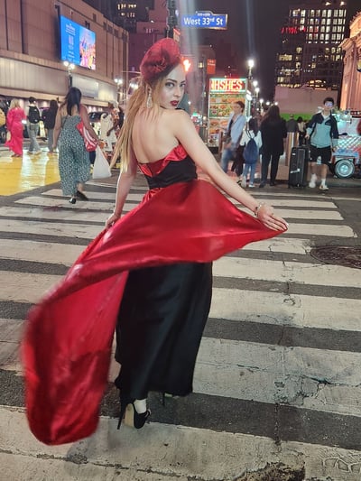 The Arkana Dress: A NYFW Ruby Flamenco Sample Size 4 - thumbnail 1