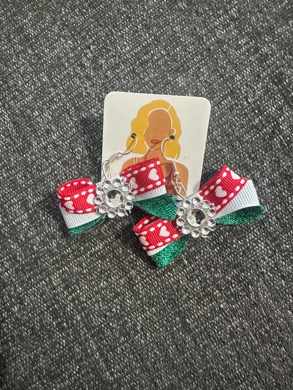 16 de Septiembre Bow Earrings