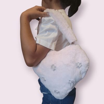Bedazzled Plushie Heart Purse - thumbnail 1