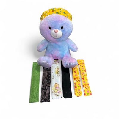 Fabric headband with elastic back adult size - image 2